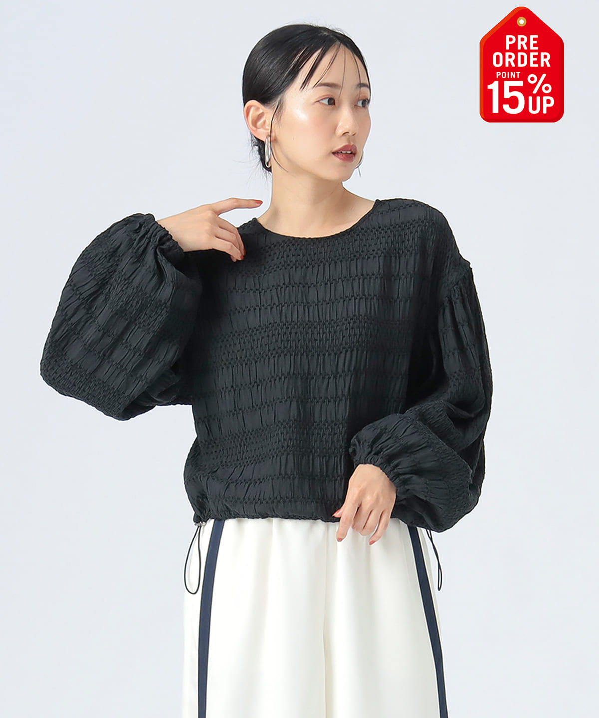 【+15%ポイントUP】モールボーダー 2WAY ブラウス シャツ・ブラウス WOMEN BLACK ONE SIZE 【+15%ポイントUP】モールボーダー 2WAY ブラウス シャツ・ブラウス WOMEN BLACK ONE SIZE