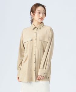 スエード ライク オーバー シャツ