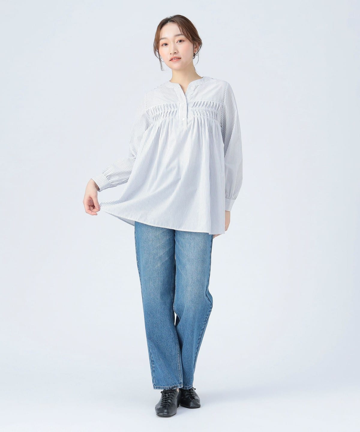 美品貴重✨クリーニング済BETTY'S BLUE BOY 冬向きブラウス カットJQ切替ペプラムブラウス – 3/4 スリークォーター オンラインストア