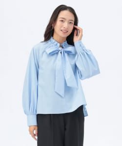 ボウタイ ギャザー ブラウス