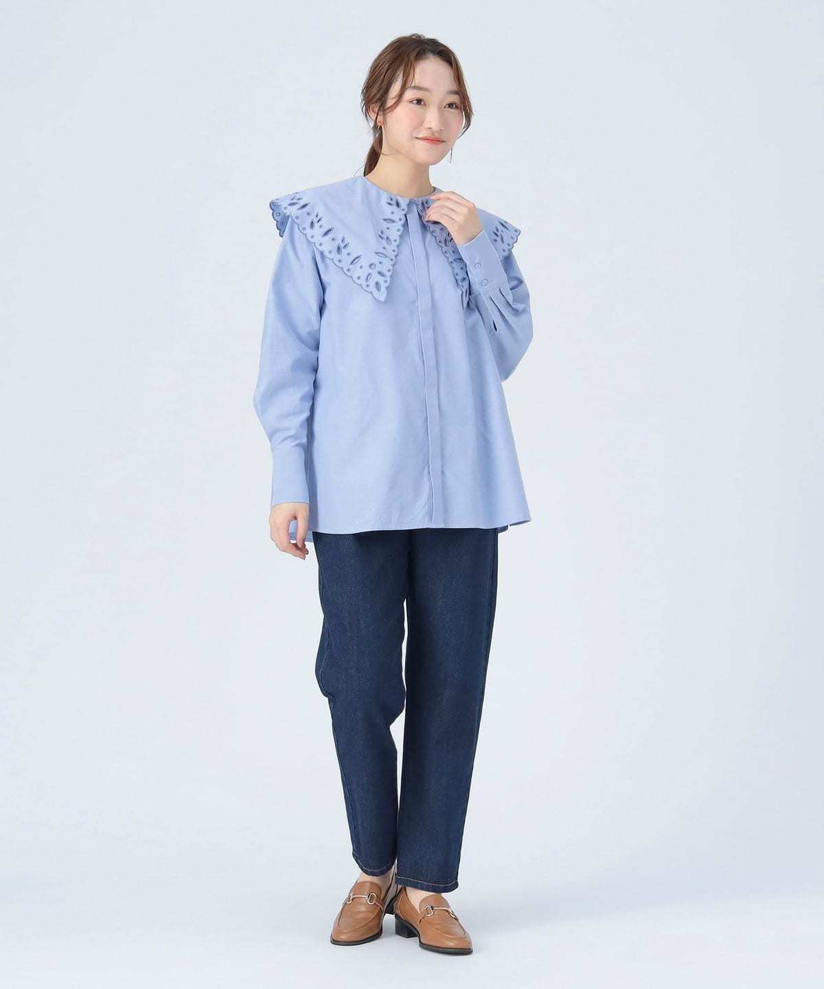 BEAMS HEART（ビームス ハート）刺繍 ビッグカラー シャツ（シャツ