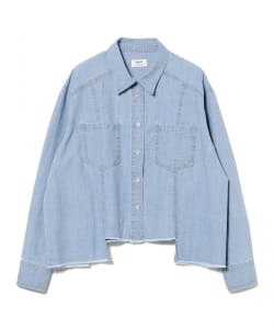 【+10%ポイントUP】麻混 シャンブレーシャツ