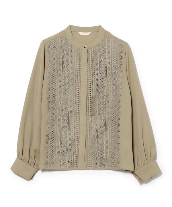 【10%OFFクーポン対象】フロントレース ブラウス