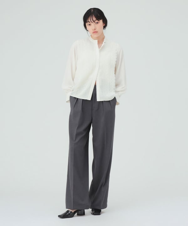 【10%OFFクーポン対象】フロントレース ブラウス [H：169cm]