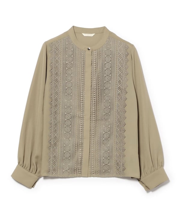 【10%OFFクーポン対象】フロントレース ブラウス