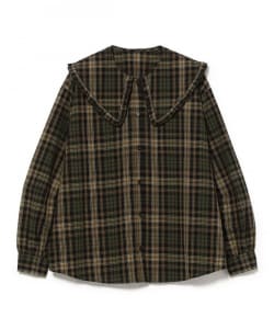 【10%OFFクーポン対象】チビフリル 襟 シャツ