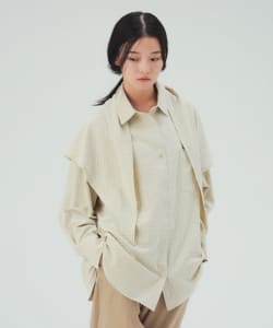 スカーフ付き チェックシャツ