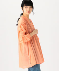 BEAMS HEART / インドコットン タックブラウス