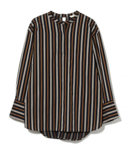 BEAMS HEART / スキッパーネック バックシャンブラウス