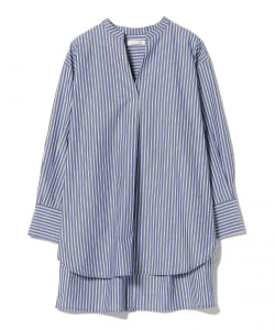 BEAMS HEART / スキッパーネック バックボタンシャツ