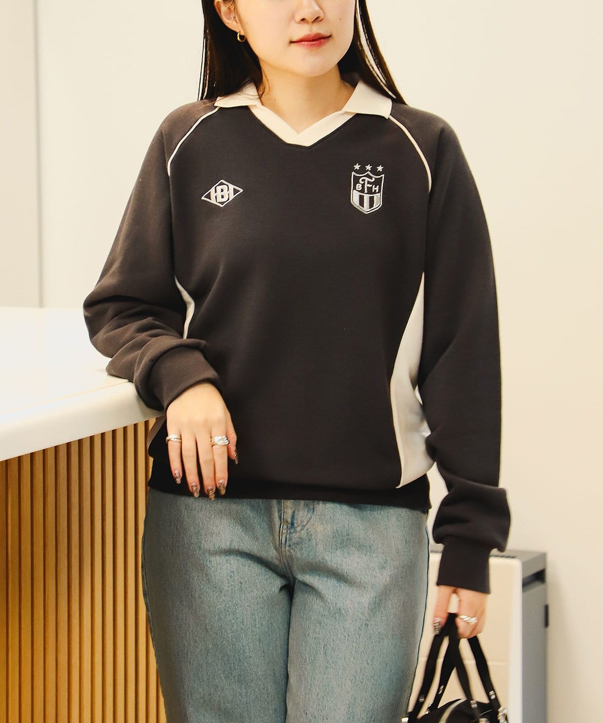 ゲームプリント 裏毛 プルオーバー トップス WOMEN CHARCOAL ONE SIZE ゲームプリント 裏毛 プルオーバー トップス WOMEN CHARCOAL ONE SIZE