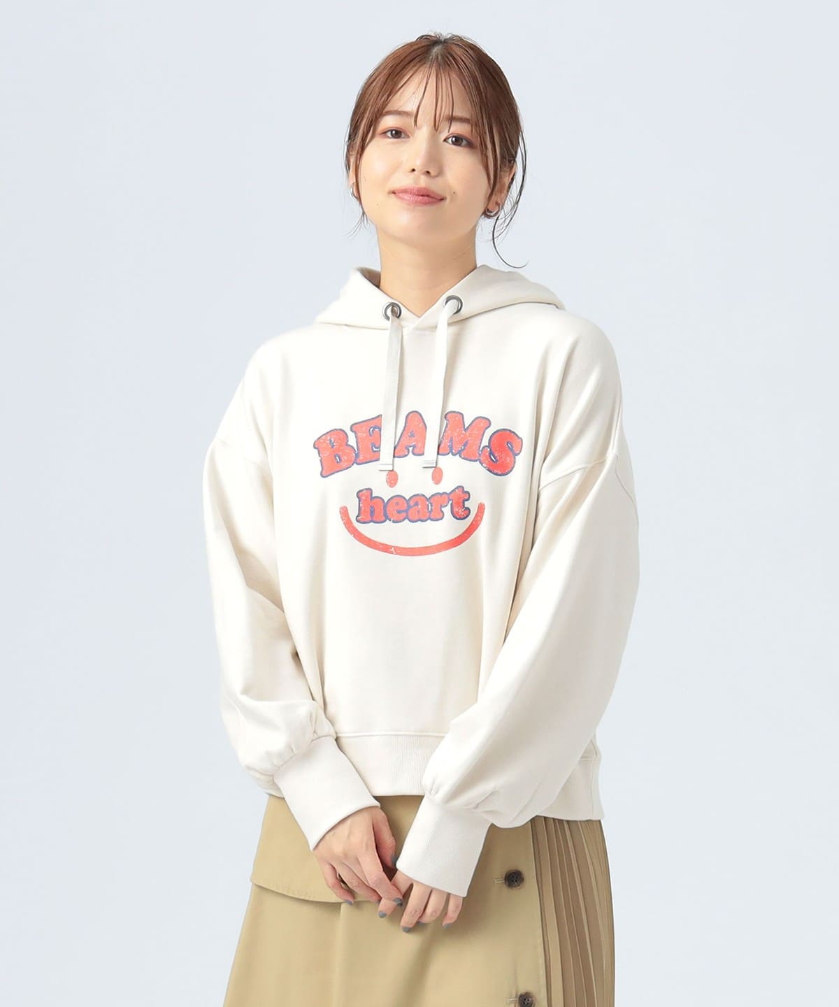 カレッジ スマイル パーカー トップス WOMEN IVORY ONE SIZE カレッジ スマイル パーカー トップス WOMEN IVORY ONE SIZE