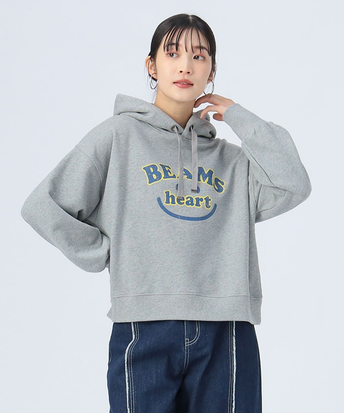 カレッジ スマイル パーカー トップス WOMEN GREY ONE SIZE カレッジ スマイル パーカー トップス WOMEN GREY ONE SIZE