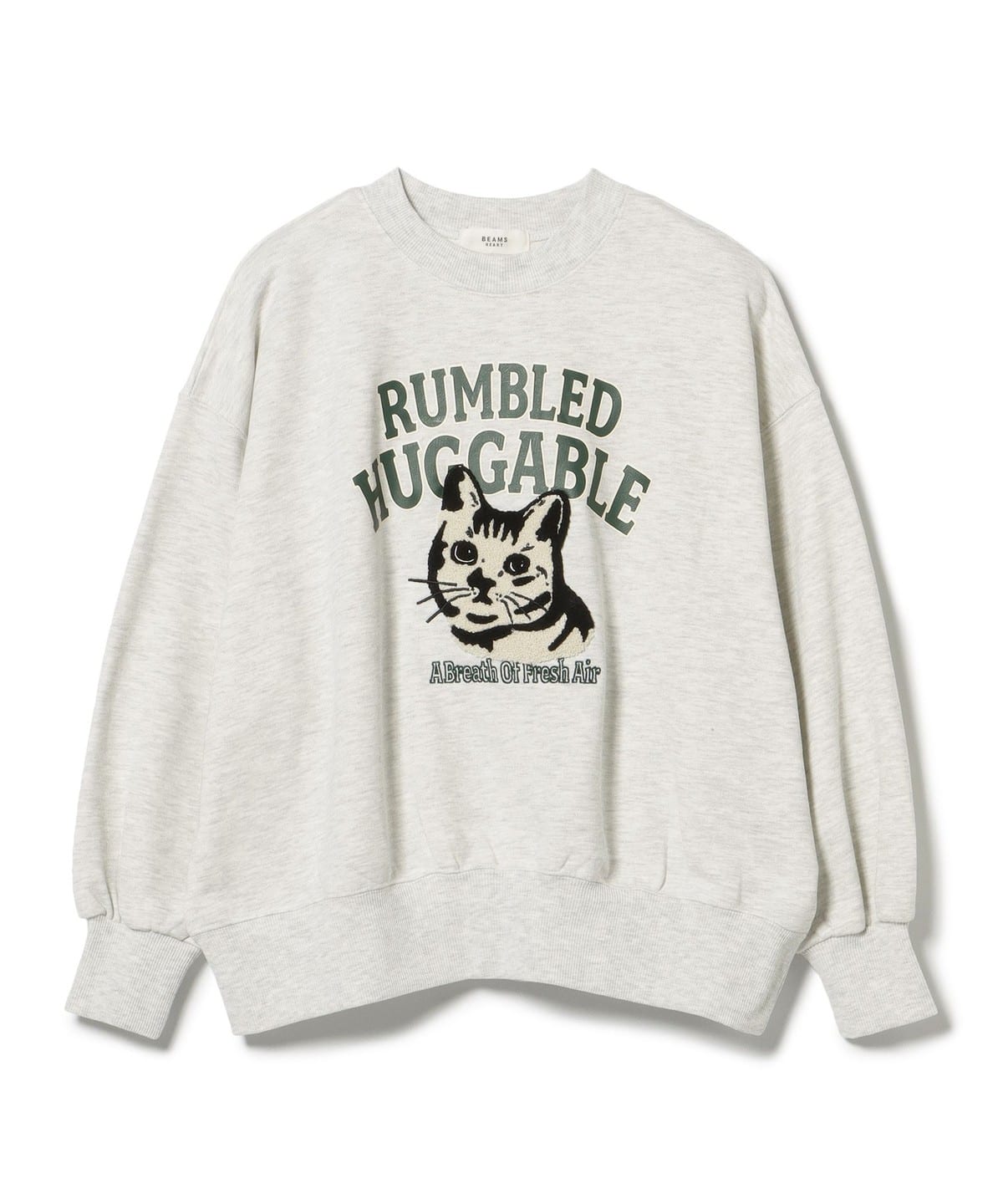 ネコ刺繍 スウェット トップス WOMEN IVORY ONE SIZE