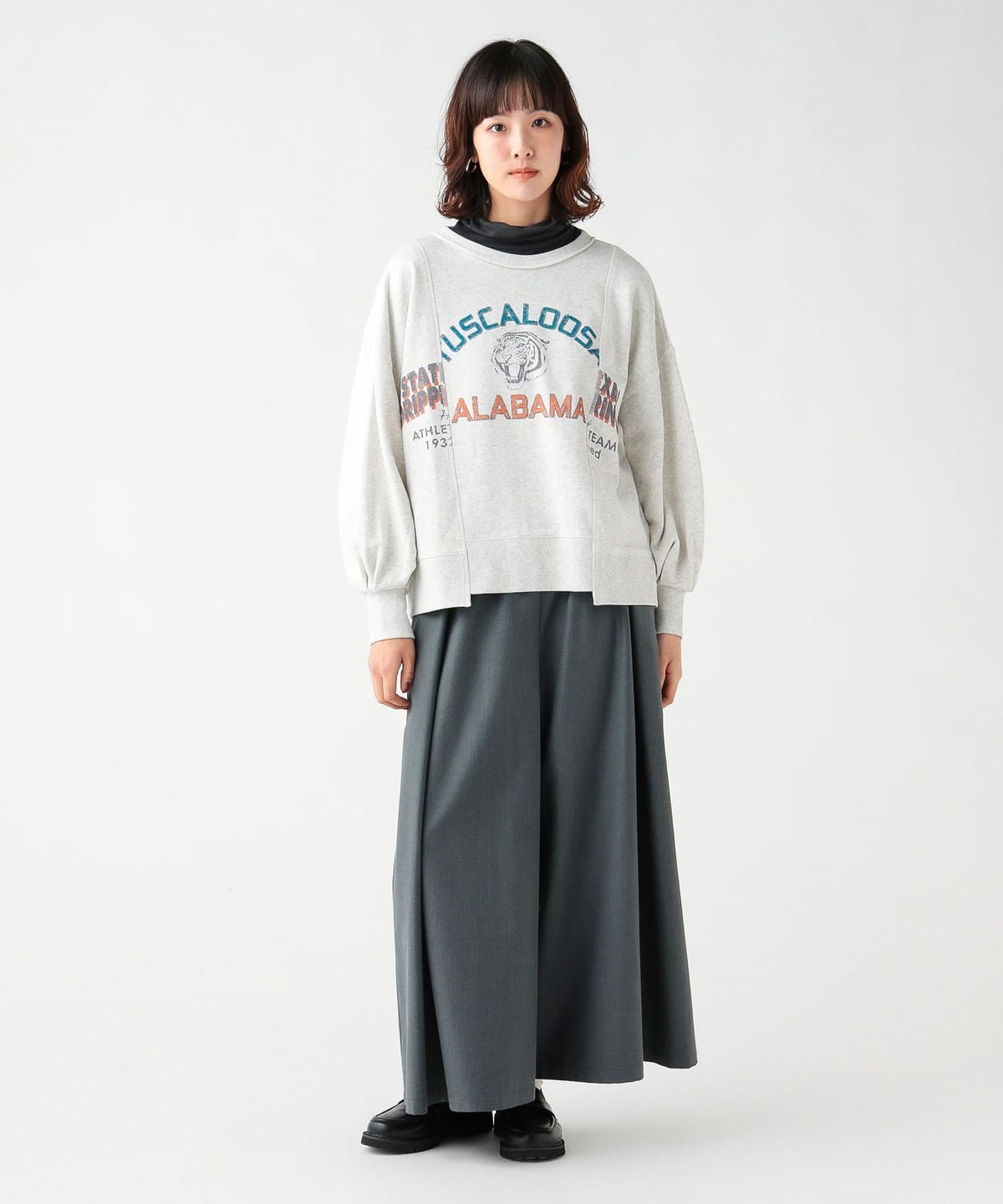 美品✨️ヴーム　パラスパレス　コットンスウェットプルオーバー　ゆったり　7分袖 BEAMS HEART（ビームス ハート）リメイク風 プリント プルオーバー