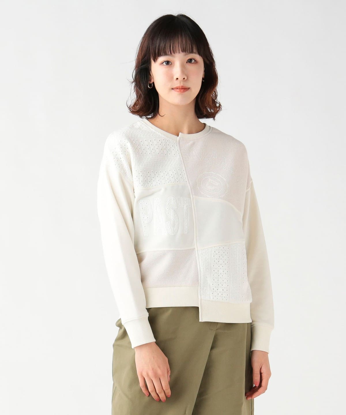 BEAMS HEART（ビームス ハート）レース×プリント パッチワーク 