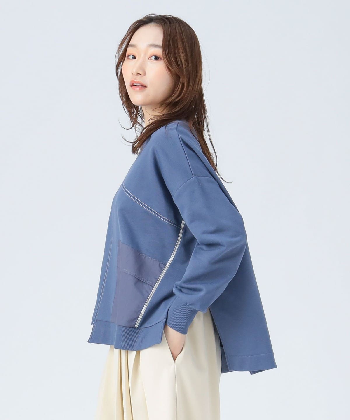 BEAMS HEART（ビームス ハート）パッチワーク 切り替え プルオーバー