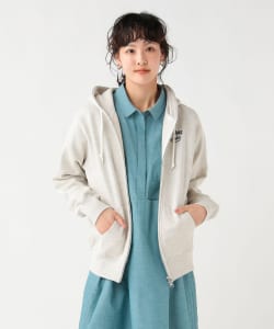 スマイル 刺繍 ジップパーカー