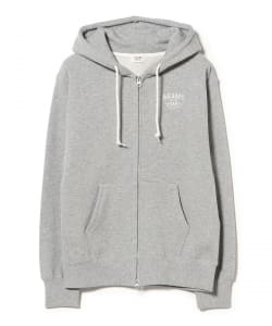 スマイル 刺繍 ジップパーカー