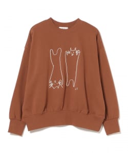 アート ネコ 刺繍 スウェット