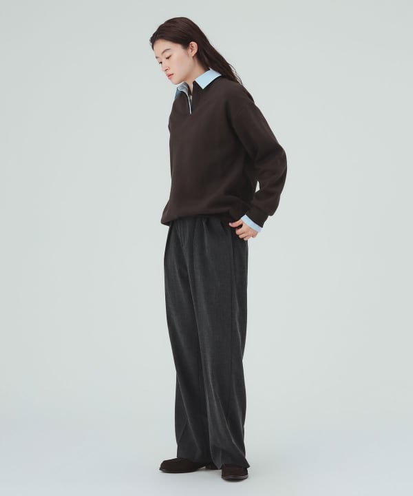 シャツ レイヤード風 スウェット [H：171cm]