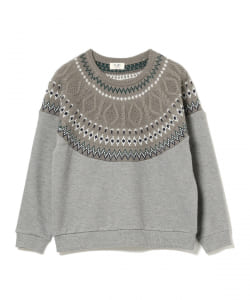 BEAMS HEART / ジャカード ニット スウェット