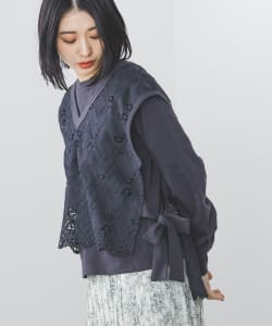 BEAMS HEART / レースレイヤード カットソー