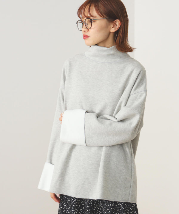 BEAMS HEART（ビームス ハート）モックネック プルオーバー（シャツ  