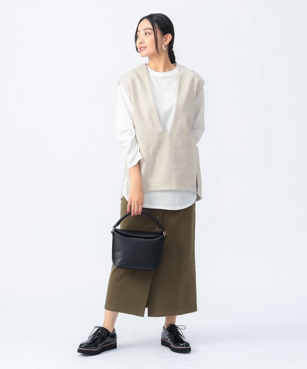 BEAMS HEART（ビームス ハート）Vネックベスト ロングTシャツ