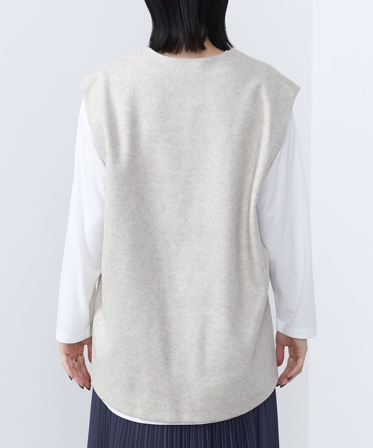 BEAMS Vネックロングベスト Ray BEAMS（レイビームス）の「Ray BEAMS / Vネック ロング ベスト