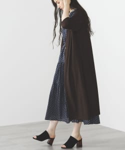 BEAMS HEART / シースルー テレコ ロングカーディガン