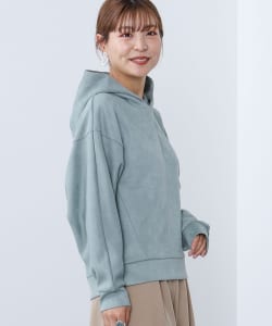 Faux suede hoodie
