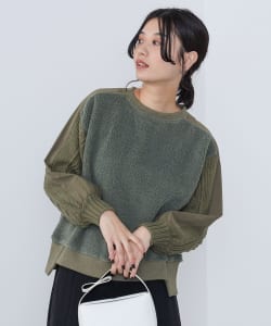 異素材ミックス プルオーバー