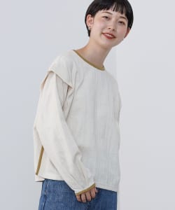 チェック柄ジャカード パイピングプルオーバー