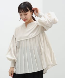 スキッパーネック コンビ プルオーバー