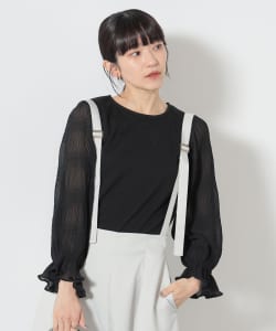 袖ケシプリーツ リブプルオーバー
