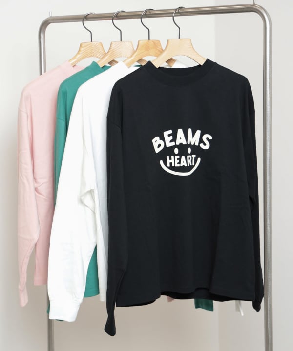 BEAMS HEART（ビームス ハート）スマイルロゴ ロングスリーブT
