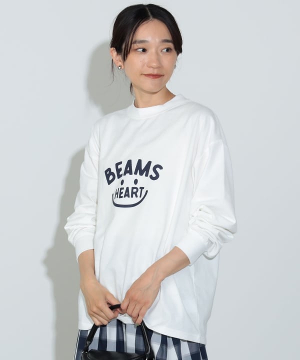 beams ロゴtシャツ 販売 長袖