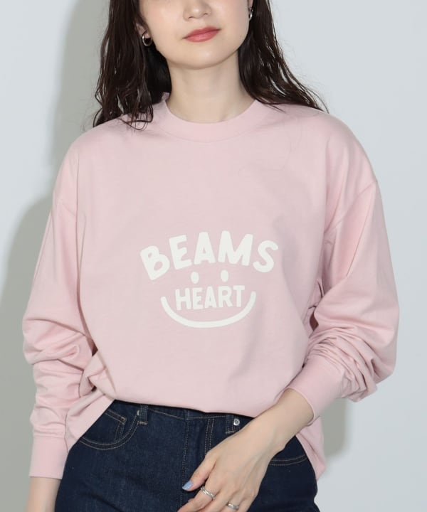BEAMS HEART（ビームス ハート）スマイルロゴ ロングスリーブT