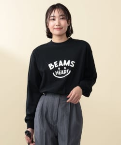 BEAMS HEART / 女裝 SMILE LOGO 長袖T恤