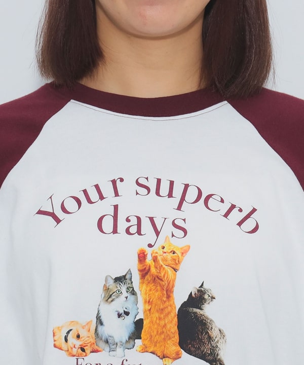 BEAMS HEART(ビームス ハート)キャットプリント ロング BEAMS HEART(ビームス ハート)キャットプリント ロング