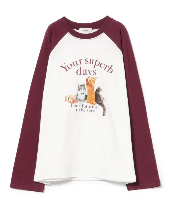 BEAMS HEART(ビームス ハート)キャットプリント ロング BEAMS HEART(ビームス ハート)キャットプリント ロング