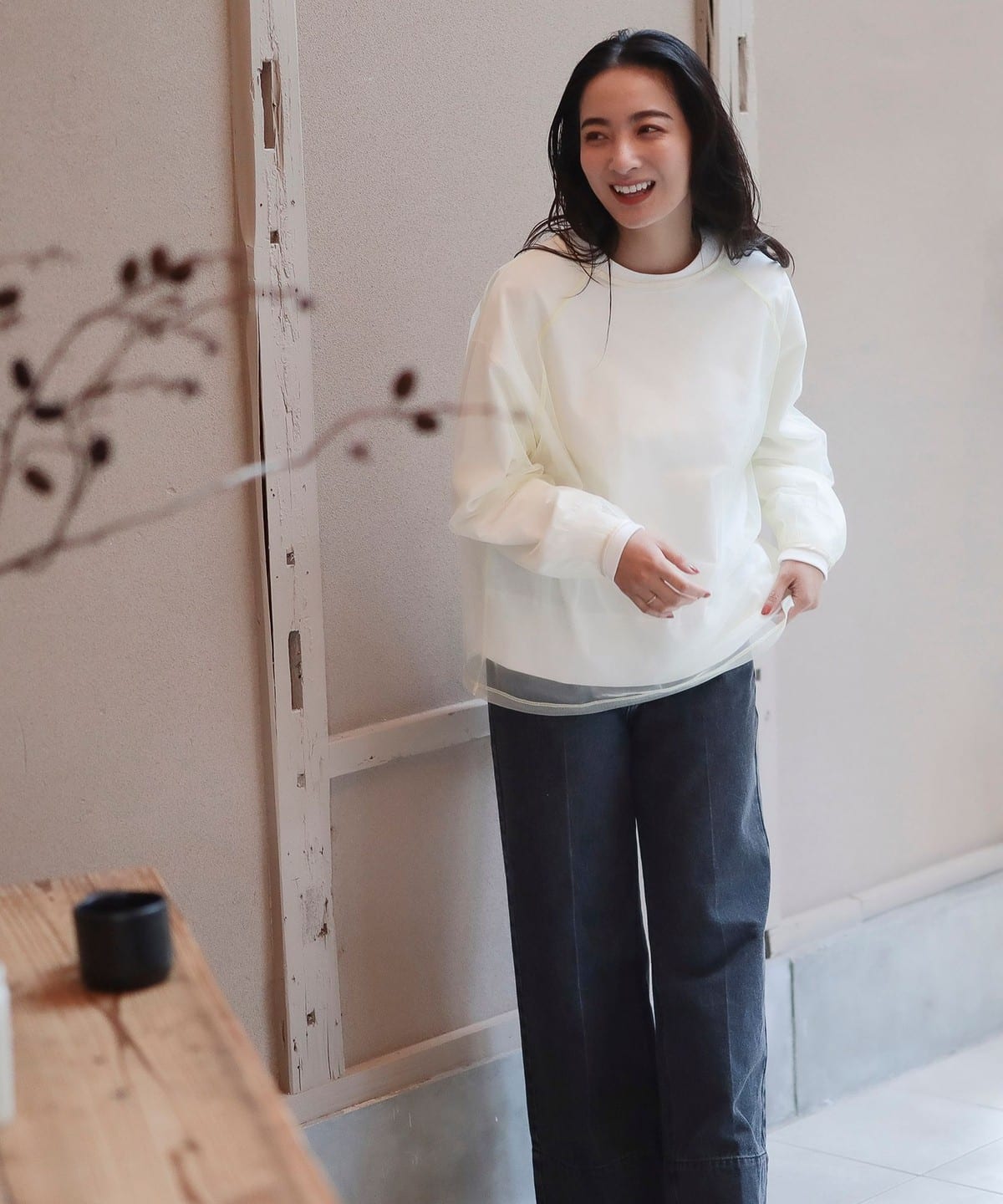 BEAMS HEART（ビームス ハート）ビッグロンT × シアープルオーバー（T