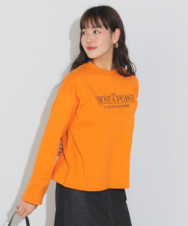 RRR123 gymgno グラフィックロングスリーブカットソー オレンジ RRR123 gymgno グラフィックロングスリーブカットソー オレンジ