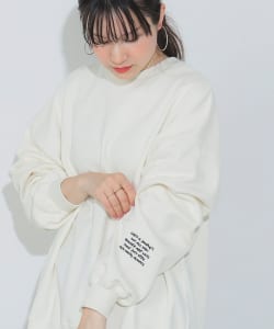 BEAMS HEART / 女裝 長袖 LOGO刺繡 毛圈布 上衣