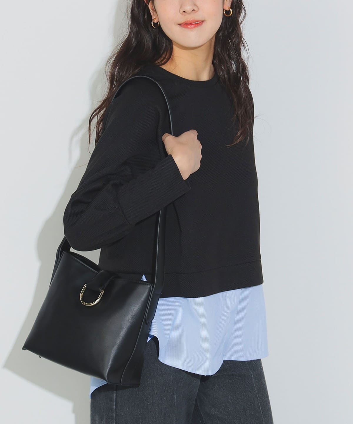 【4/24新規値下げ】サカリバ × シャツ ドッキングカットソー Tシャツ・カットソー WOMEN BLACK ONE SIZE 【4/24新規値下げ】サカリバ × シャツ ドッキングカットソー Tシャツ・カットソー WOMEN BLACK ONE SIZE