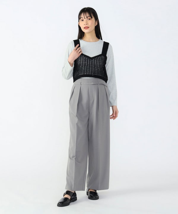 BEAMS スパンコールビスチェ × カットソー (セットアイテム) BEAMS HEART（ビームス ハート）スパンコールビスチェ