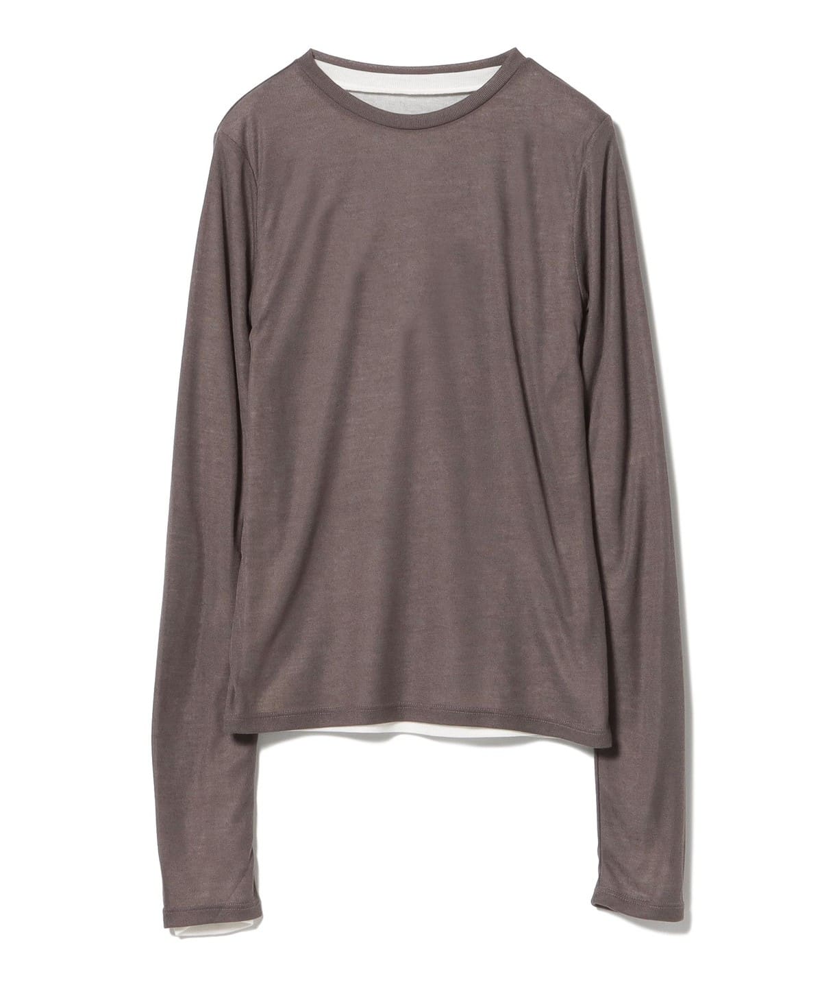 【タイムセール】シアー ロングスリーブ Tシャツ(セットアイテム) Tシャツ・カットソー WOMEN CHARCOAL×OFF ONE SIZE 【タイムセール】シアー ロングスリーブ Tシャツ(セットアイテム) Tシャツ・カットソー WOMEN CHARCOAL×OFF ONE SIZE