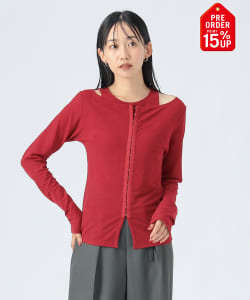 【+15%ポイントUP】カーディガン × タンクトップ レイヤード プルオーバー