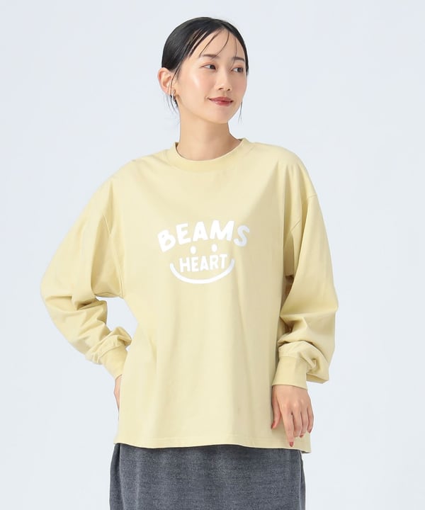 BEAMS HEART（ビームス ハート）スマイル ロゴ ロング スリーブ